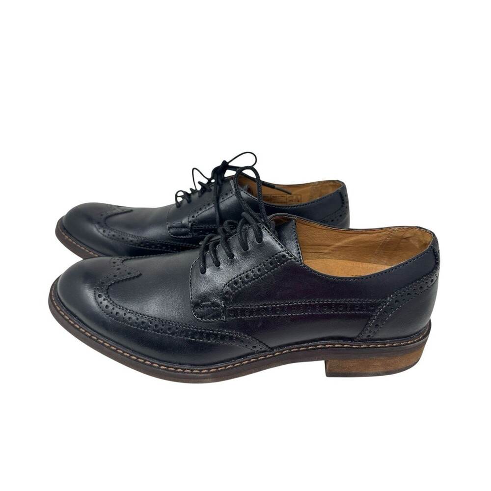 VIONIC Bruno Men’s‎ Black Dapper Leather Wingtip Lace Up Shoes Size 11.5